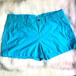 3x$25 Old Navy 100% Cotton Turquoise Chino Shorts with Four Pockets, Size 12